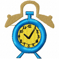 Clock Embroidery Design 8